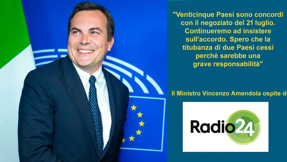 Il Ministro Vincenzo Amendola a Radio 24 Il Ministro Vincenzo Amendola a Radio 24