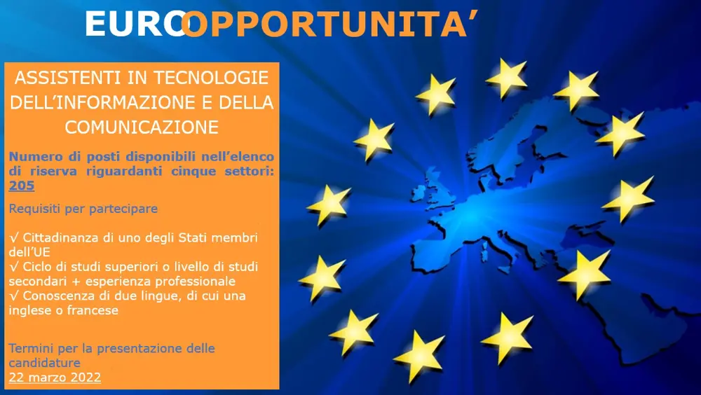 Europportunità, esperti nel settore delle tecnologie dell'informazione e della comunicazione Europportunità, esperti nel settore delle tecnologie dell'informazione e della comunicazione