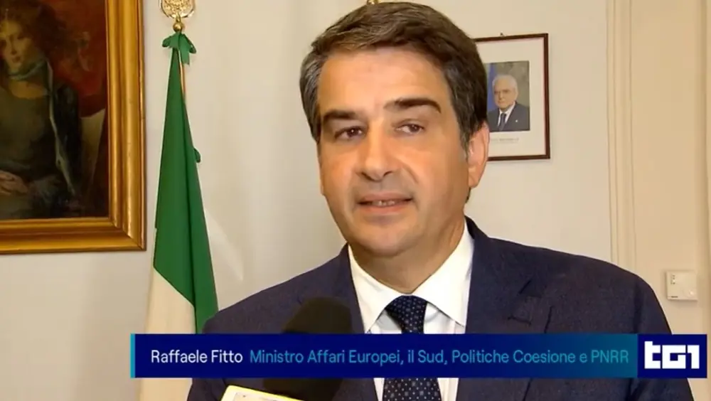 Cabina di regia PNRR, Ministro Fitto al Tg1 Cabina di regia PNRR, Ministro Fitto al Tg1