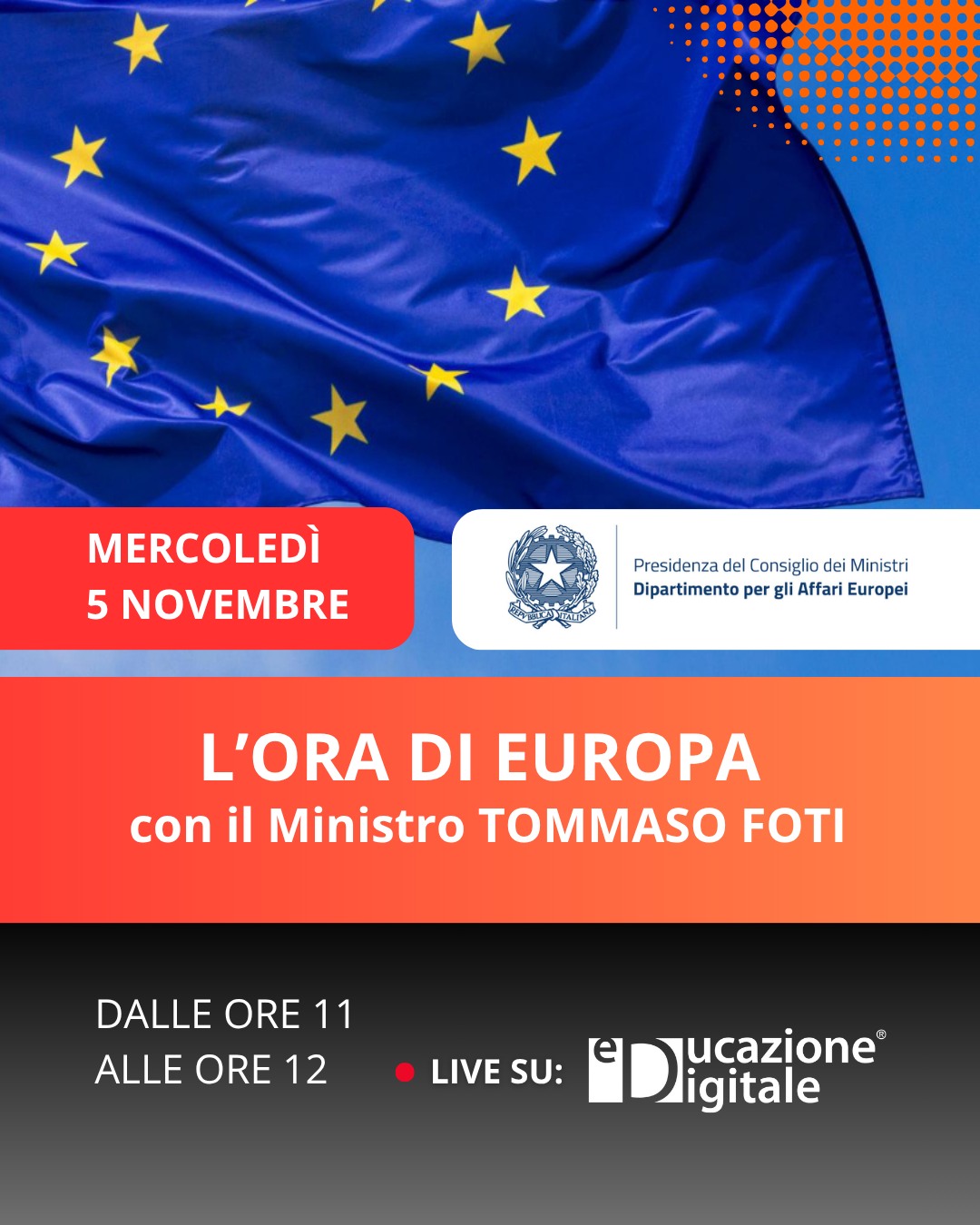 "L'ora di Europa" con il Ministro Foti