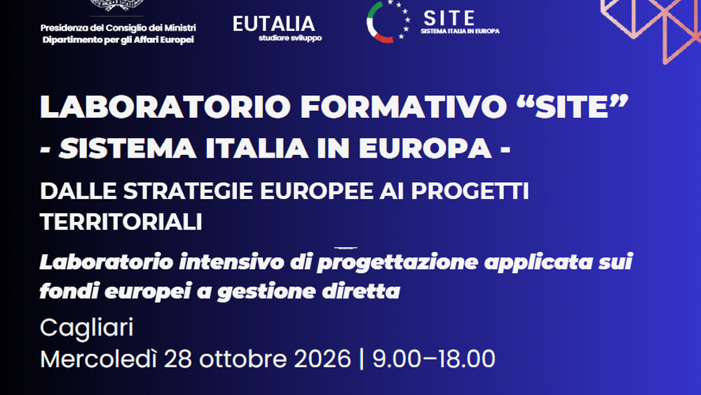 SITE, continuano gli appuntamenti formativi: a Cagliari dalle strategie europee ai progetti territoriali