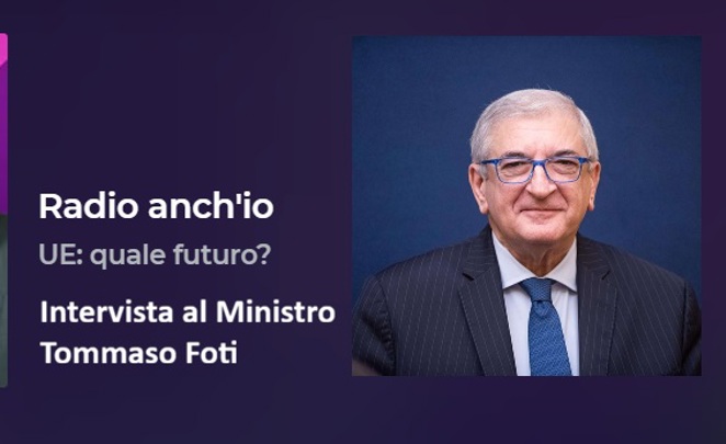Il Ministro Foti ospite di Radio Anch'io